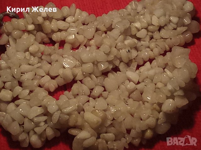 ПРЕКРАСНО КОЛИЕ ОГЪРЛИЦА от НАТУРАЛЕН БЯЛ ОПАЛ КАМЪЧЕТА РЪЧНО НАНИЗАНИ 34675, снимка 6 - Колиета, медальони, синджири - 39190636