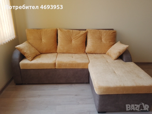 Ъглов разтегателен диван , снимка 2 - Дивани и мека мебел - 52915777