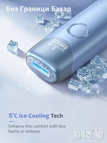 Нов IPL лазер за обезкосмяване с ледено охлаждане, 9 нива, 999 900 импулса, снимка 2 - Други - 52306717