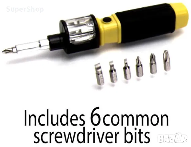 Многофункционална отвертка Bit 360 отвертки 6в1 инструмент, снимка 3 - Отвертки - 47498753