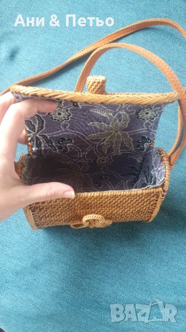 Бонбонеста чанта от ратан, снимка 4 - Чанти - 40849513