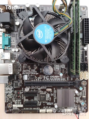 Дънна платка Gigabyte GA-H81M-D2V + Intel i3-4130 3.40GHz + 6GB DDR3