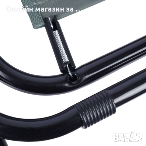 Сгъваем стол за къмпинг, градина , плаж и други, сив, 54 x 44,5 x 72,5 cm 489178, снимка 6 - Градински мебели, декорация  - 53232365