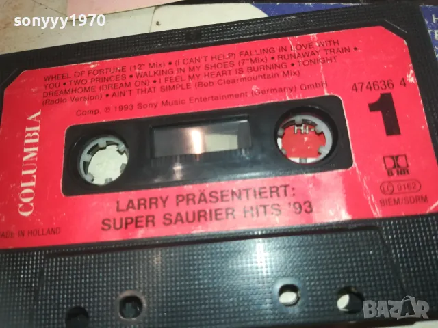 LARRY SUPER HITS 93 COLUMBIA-MADE IN HOLLAND 2909241857, снимка 5 - Аудио касети - 47397869