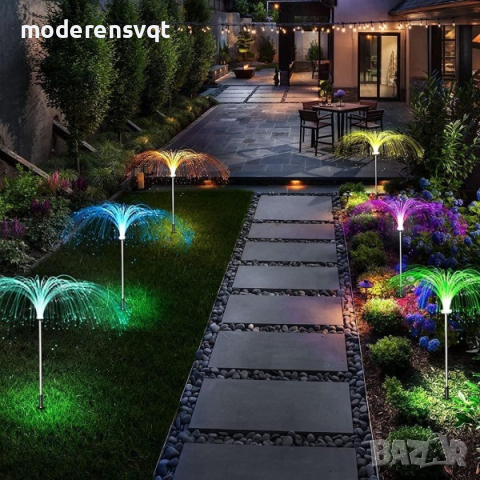 Соларна градинска лампа Медуза, снимка 5 - Соларни лампи - 44733227