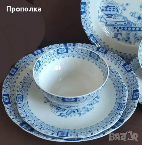 Троен сет - Красивата "Сhina blau" от Oskar Schaller 1909 - 1917, снимка 2 - Чаши - 48150514