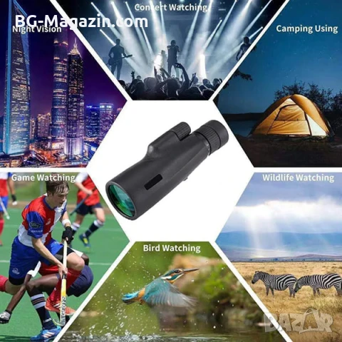 Мощен професионален монокъл 10-30×50 бинокъл за далечни разстояния лов риболов птици трипод телефон, снимка 8 - Екипировка - 51178802