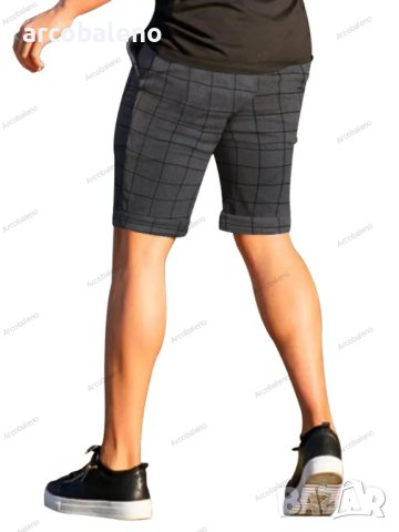 Карирани мъжки модни къси панталони, 4цвята - 023, снимка 7 - Къси панталони - 41376681