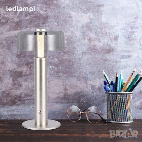 Настолна LED Лампа 1W Димиране Златиста Презареждане Топло Бяла Светлина, снимка 6 - Настолни лампи - 41143767