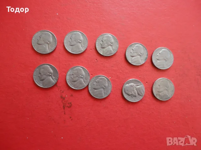 5 цента САЩ лот американски монети  центове 1 , снимка 5 - Нумизматика и бонистика - 48431602