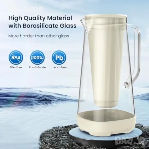 Нова 3L Филтрираща Кана за вода Елегантен Дизайн, Ефективна Филтрация, снимка 2 - Други стоки за дома - 49567149