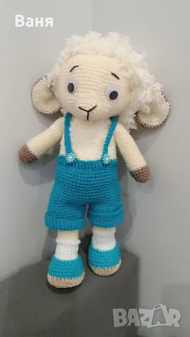 Ръчно плетена овца, снимка 2 - Кукли - 50364128
