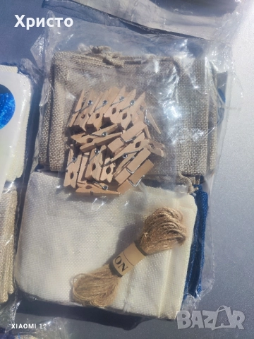 коледни торбички с отброяване до Коледа 8 комплекта, снимка 2 - Коледни подаръци - 52106267