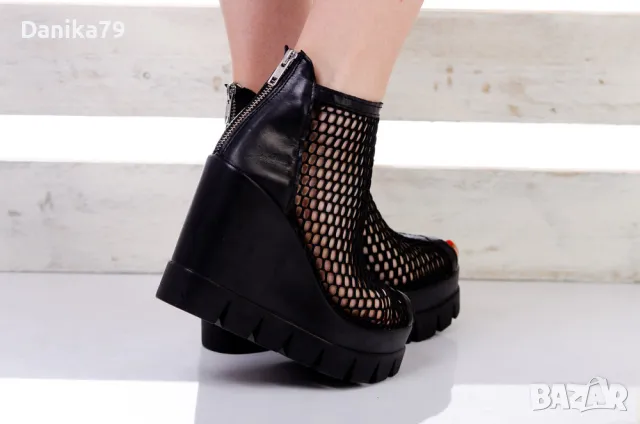 Дамски летни боти от естествена кожа, снимка 4 - Сандали - 49822555