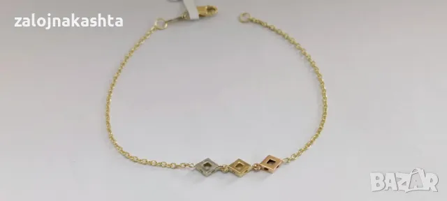 Нова-Златна гривна-1,55гр/14кр, снимка 4 - Гривни - 48892751