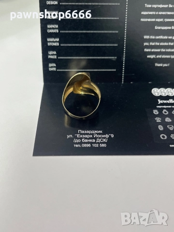 Златен пръстен 14К, снимка 4 - Пръстени - 51879076