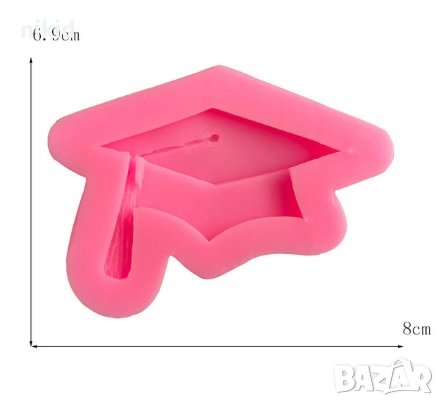 Студентска шапка тога за завършване силиконов молд форма фондан декор украса бал