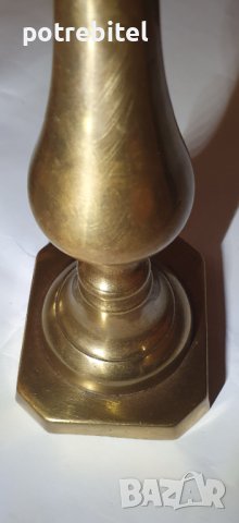 Красив свещник месинг 30 см., снимка 4 - Антикварни и старинни предмети - 40519665