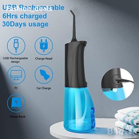 Нов Водоустойчив безжичен иригатор за устна кухина/Премахване зъбна плака/USB акумулатор, снимка 2 - Други - 41458596
