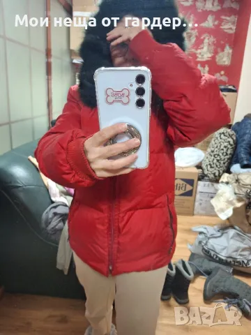 Пухено яке с качулка Isabel Kristen's, рЛ.от 250лв, снимка 5 - Якета - 48550716