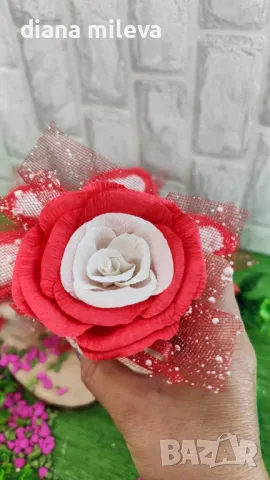 Бюджетен подарък в червено и бяло!!, снимка 10 - Декорация за дома - 48658891