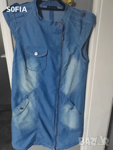 Дънкова рокля L Xl, снимка 4 - Рокли - 50030565