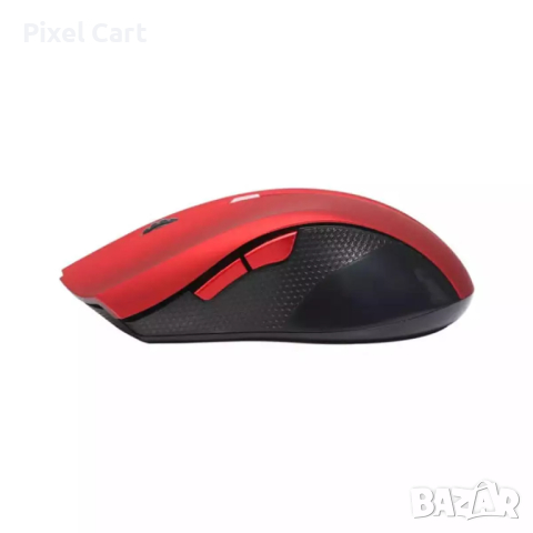 Геймърска Безжична USB оптична 6D мишка с до 2400 DPI, цвят - Червено/Черно, снимка 4 - Клавиатури и мишки - 44810772