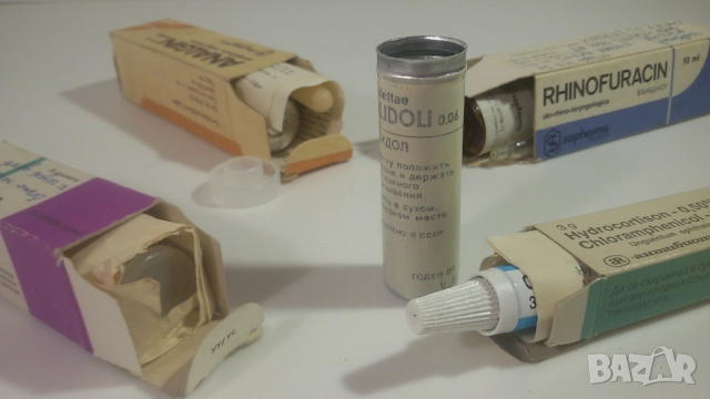 5 ретро кутии от лекарства, снимка 3 - Антикварни и старинни предмети - 52833454