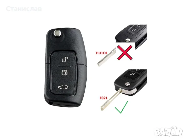Корпус за автомобилен ключ за Ford, снимка 4 - Аксесоари и консумативи - 56398095