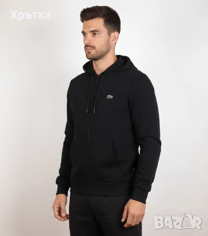Lacoste Full Zip Hoodie - Оригинално мъжко горнище размер M, снимка 2 - Спортни дрехи, екипи - 53465693