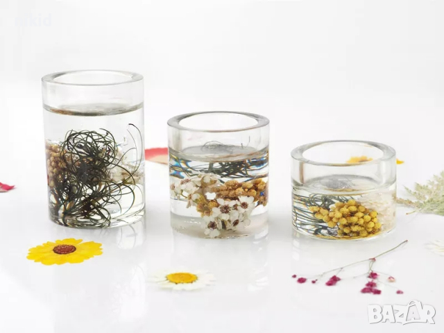 3D кашпи кашпа цилиндър кръг саксия свещник силиконов молд форма калъп смола сапун гипс шоколад свещ