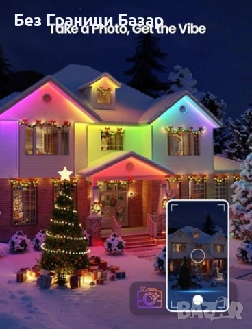 Нова AI смарт LED лента 5метра RGBW IC IP65 външно осветление дом къща, снимка 9 - Лед осветление - 53048517