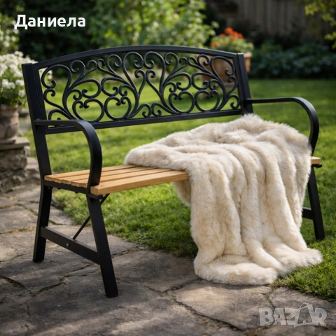 Елегантна градинска пейка GARDEN LINE – здрава болтова конструкция, снимка 2 - Други стоки за дома - 53816608