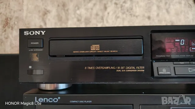 Компакт диск плеър Sony CDR-590 с два реални 16 битови R-2R Burr-Brown PCM56P DAC-а ., снимка 3 - Аудиосистеми - 55863687