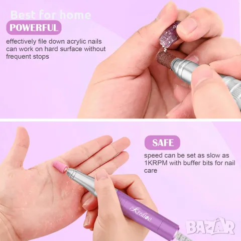 електрическа акумулаторна полипила за нокти, снимка 5 - Продукти за маникюр - 49891785