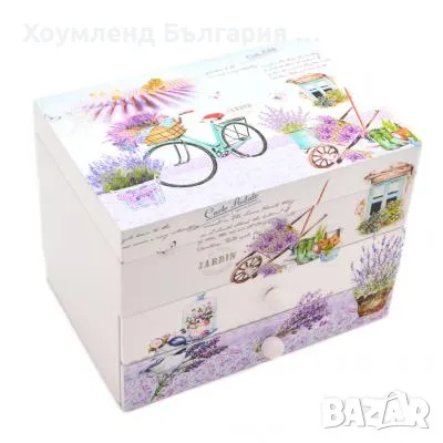 Музикална дървена кутийка за бижута с чекмеджета и огледало, снимка 5 - Декорация за дома - 50272277