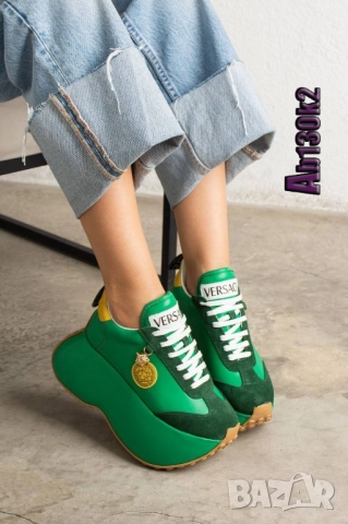 дамски маратонки versace от естествена кожа , снимка 8 - Маратонки - 51459330