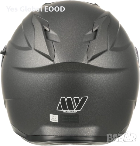 MY-835 джет каска с визьор, ECE 22.06, мат титан, S/XS N6, снимка 4 - Аксесоари и консумативи - 51910858