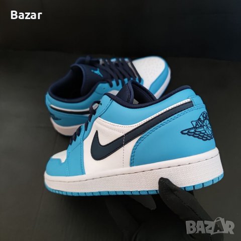 Нови Оригинални Маратонки Nike Air Jordan 1 Low unc Обувки Размер 42 и 43 номер сини бели черни blue, снимка 5 - Маратонки - 39180705