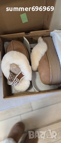 Нови UGG велурени боти с пух без закопчаване с кожа кафяви 37, снимка 2 - Дамски боти - 52824204