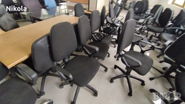 Офис столове на колеца с подлакътници и амортесьори , снимка 7 - Столове - 52125291