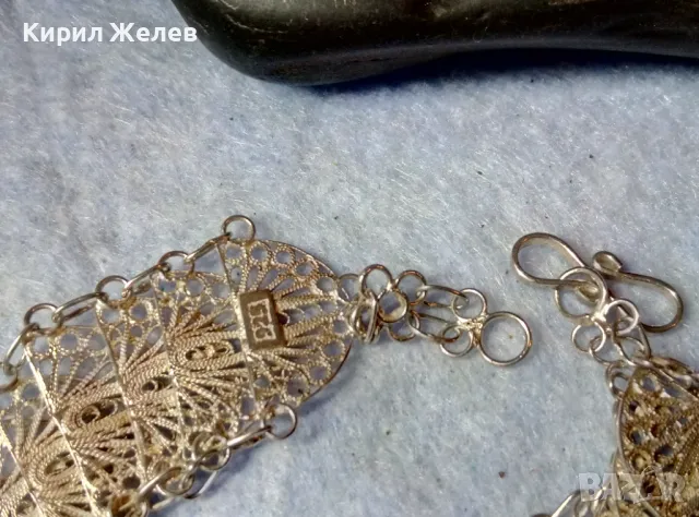 СТАРА НЕЖНА ФИЛИГРАННА СРЕБЪРНА ГРИВНА СРЕБРО 925 РЕТРО БИЖУ ФИНА МАЙСТОРСКА РЪЧНА ИЗРАБОТКА 47940, снимка 5 - Антикварни и старинни предмети - 48476539