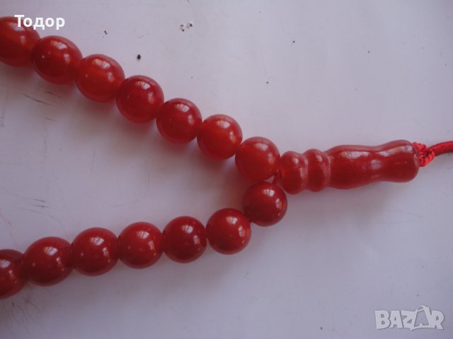 Стара червена броеница , снимка 2 - Колекции - 40165084