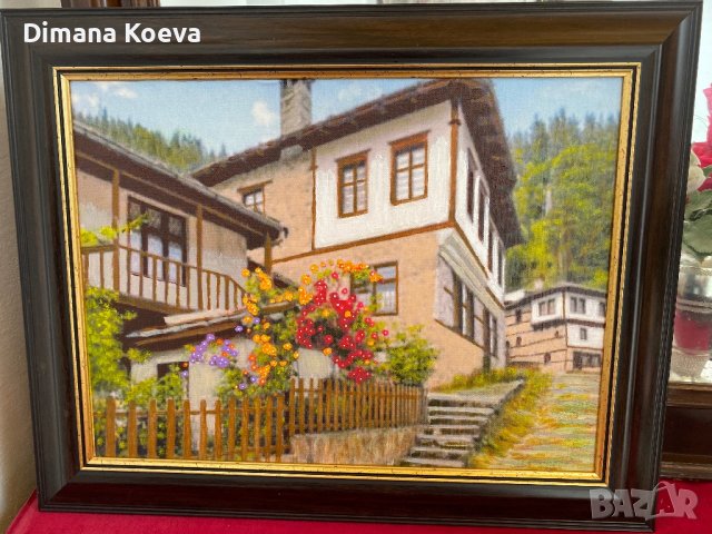 Маслена картина ,,Селска къща”, снимка 1 - Картини - 40814152