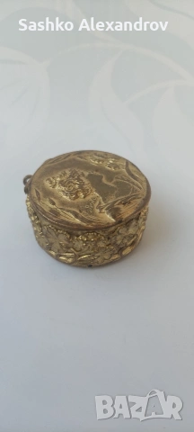 Рядка подписана френска кутийка P. de Bryk - Belle Epoque , Art Nouveau - около 1900 г .