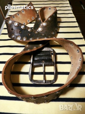 кожен колан с капси, снимка 8 - Колани - 38921152