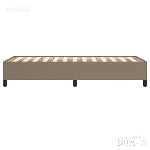 vidaXL Рамка за легло без матрак, таупе, 90x200 см, плат, снимка 6 - Спални и легла - 56147213