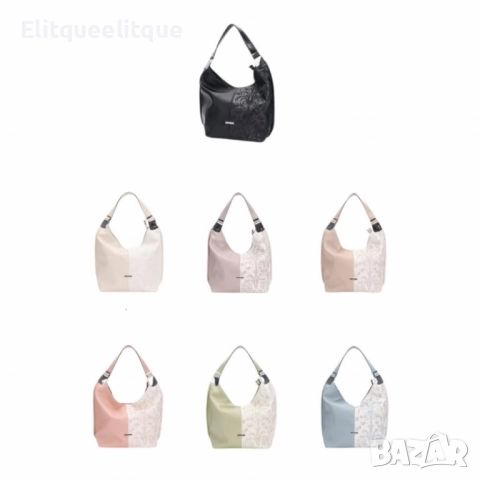 Елегантна дамска чанта с флорални мотиви, снимка 3 - Чанти - 52175550