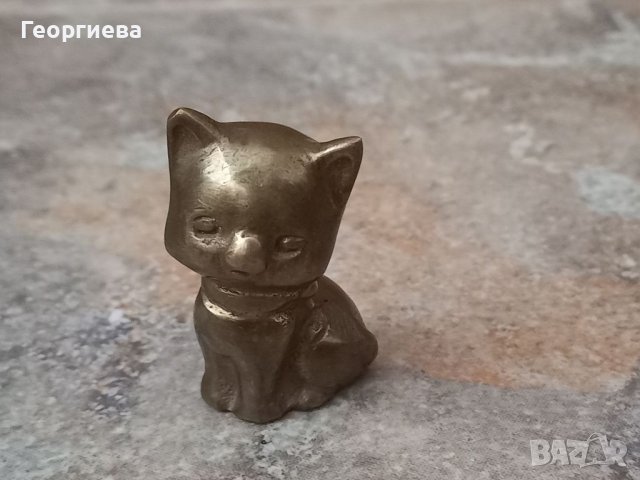 Месингово коте статуетка, фигурка , снимка 5 - Декорация за дома - 41826059