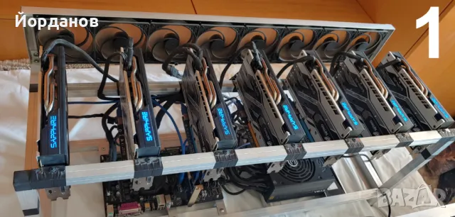 ПРОМО!!! 3бр rig Sapphire Nitro RX580 8GB - уникална изработка и охлаждане, снимка 2 - Видеокарти - 49380468